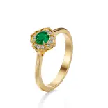 Pierścionek ze szmaragdem i diamentami AJPZ_040